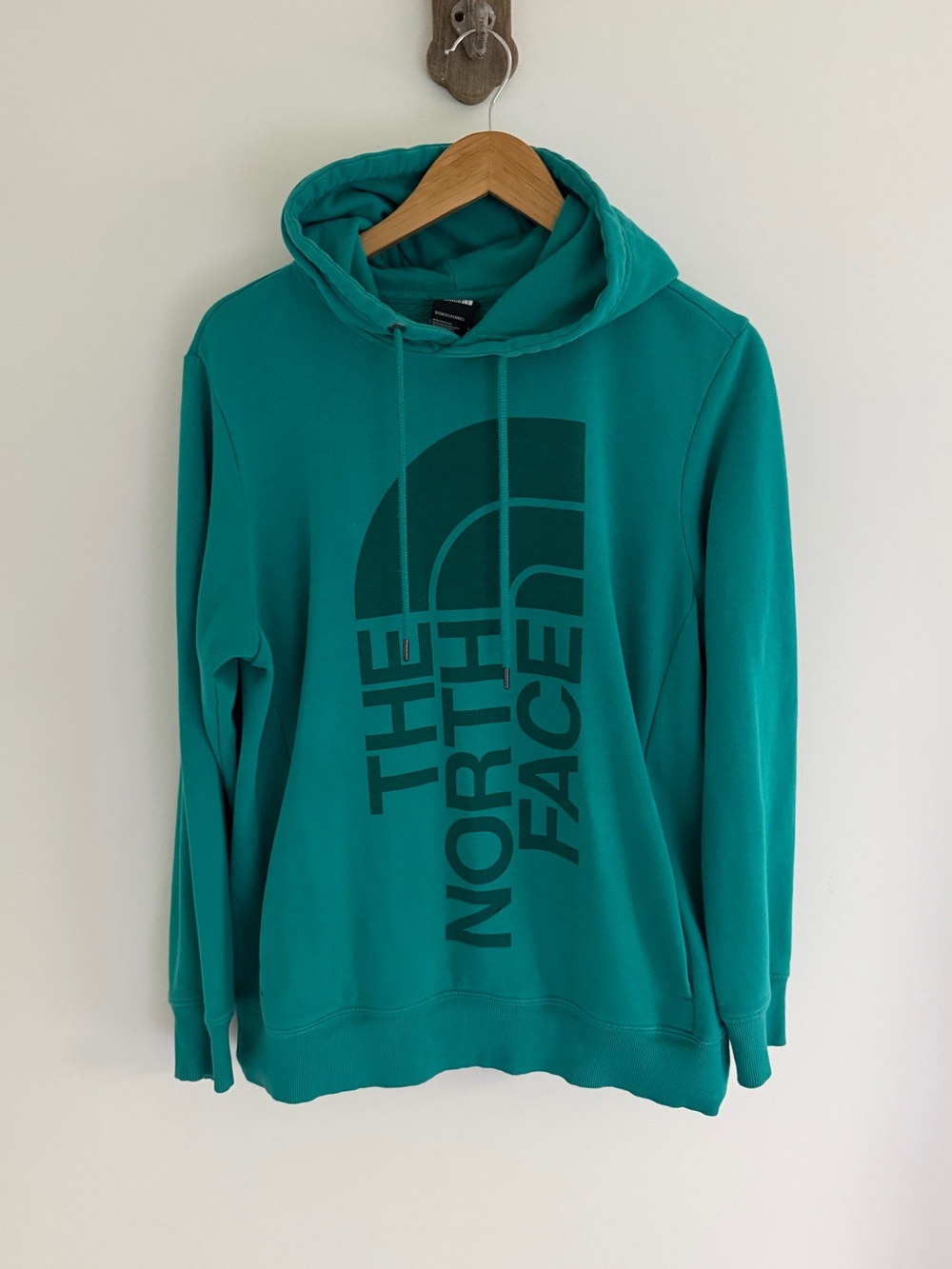 The North Face Teal Oversized Logo Hoodie Women’s Large